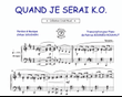 Quand je serai K.O. (Collection CrocK'MusiC)