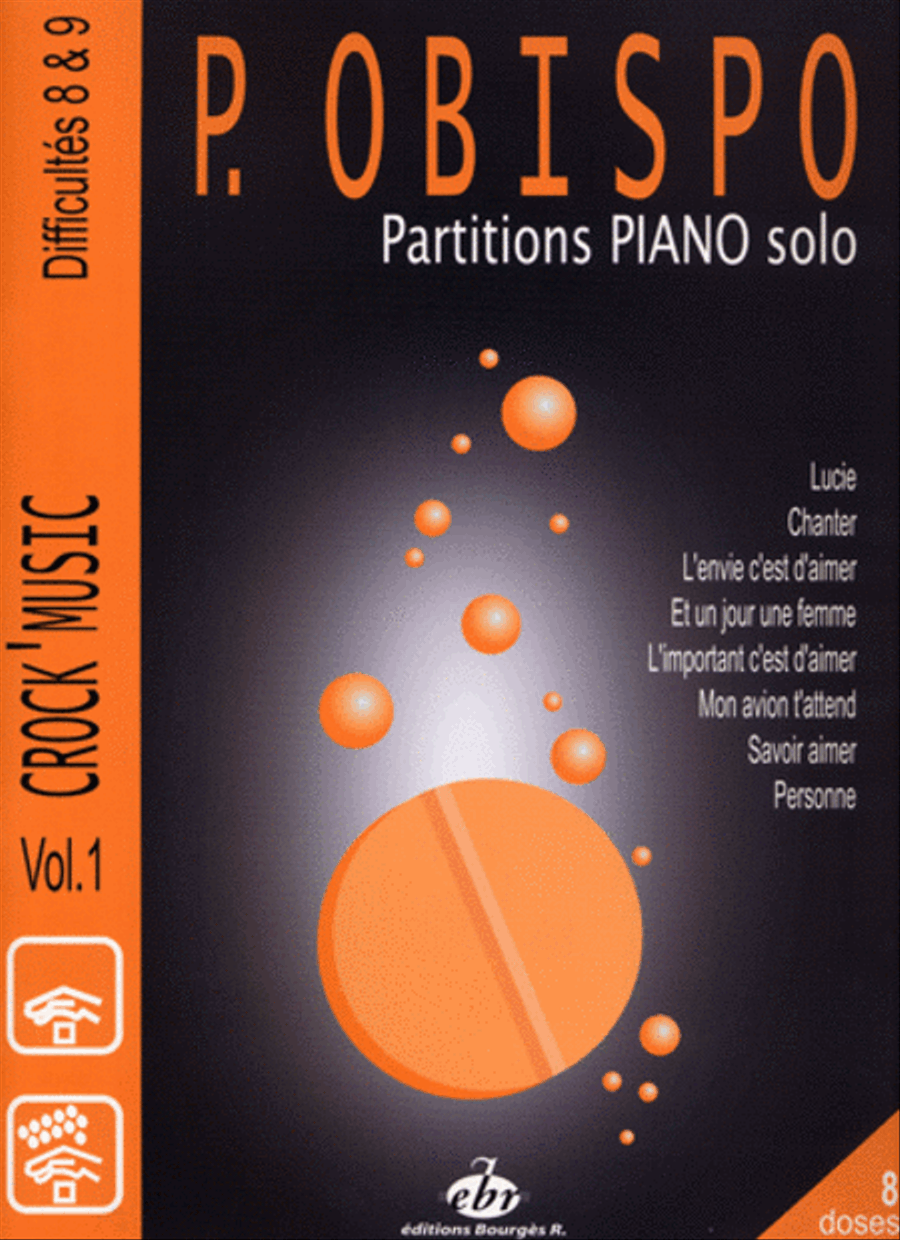 Recueil Crock Music Volume 1 Difficulty 7/8/9 (Pascal Obispo) Piano scores gallery preview page 1