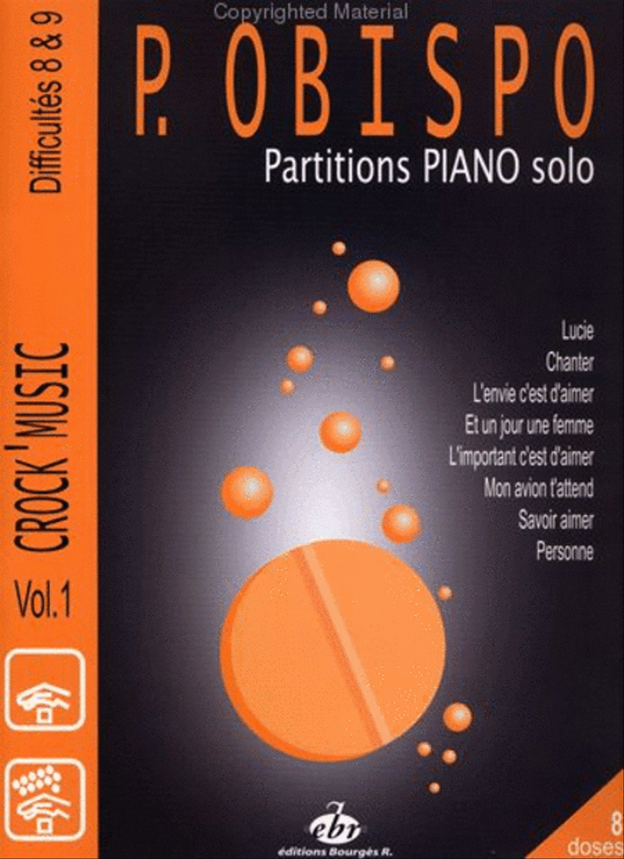 Recueil Crock Music Volume 1 Difficulty 7/8/9 (Pascal Obispo) Piano scores gallery preview page 2