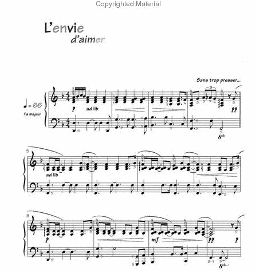 Recueil Crock Music Volume 1 Difficulty 7/8/9 (Pascal Obispo) Piano scores gallery preview page 5