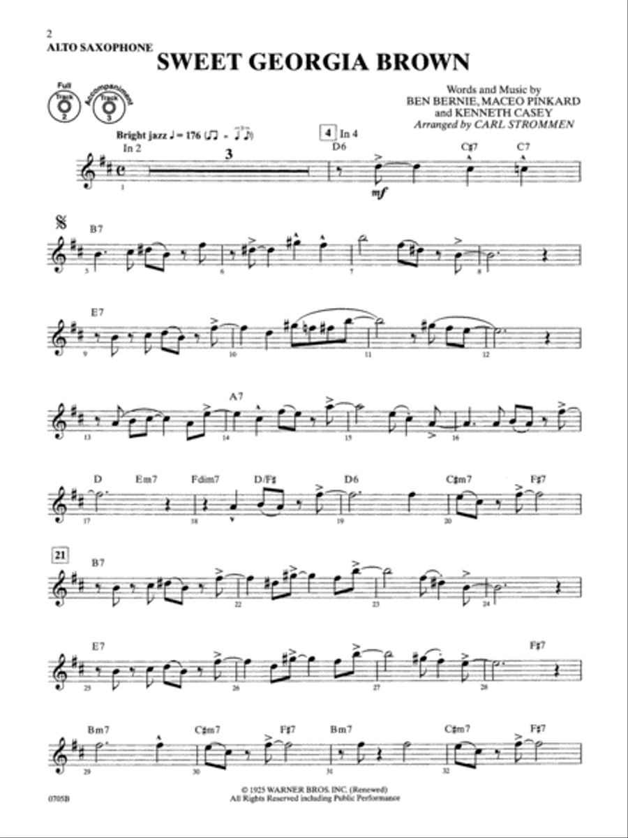 Movie Songs by Special Arrangement (Jazz-Style Arrangements with a Variation) Alto Saxophone scores gallery preview page 3