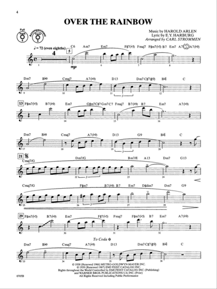 Movie Songs by Special Arrangement (Jazz-Style Arrangements with a Variation) Alto Saxophone scores gallery preview page 4