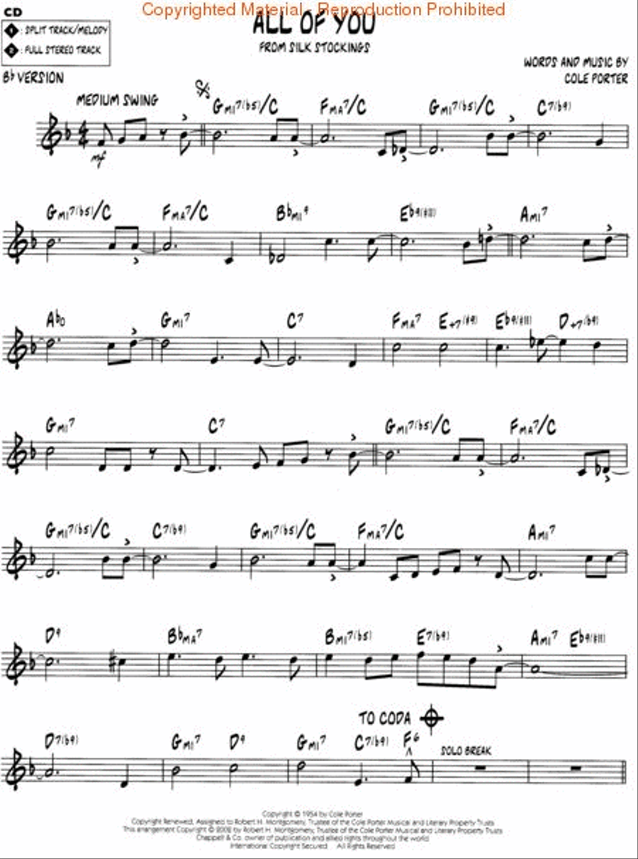 Cole Porter C Instrument scores gallery preview page 2