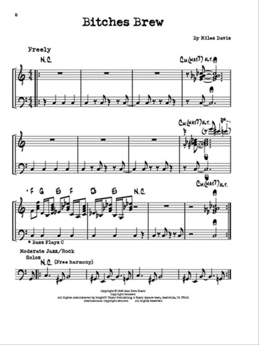Miles Davis Real Book Piano scores gallery preview page 3