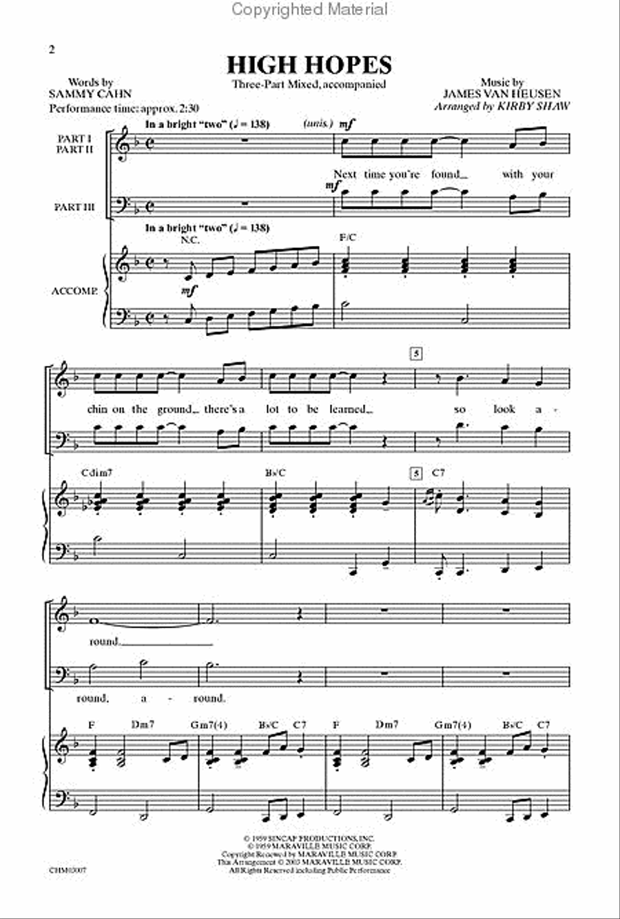 High Hopes 3-Part scores gallery preview page 1