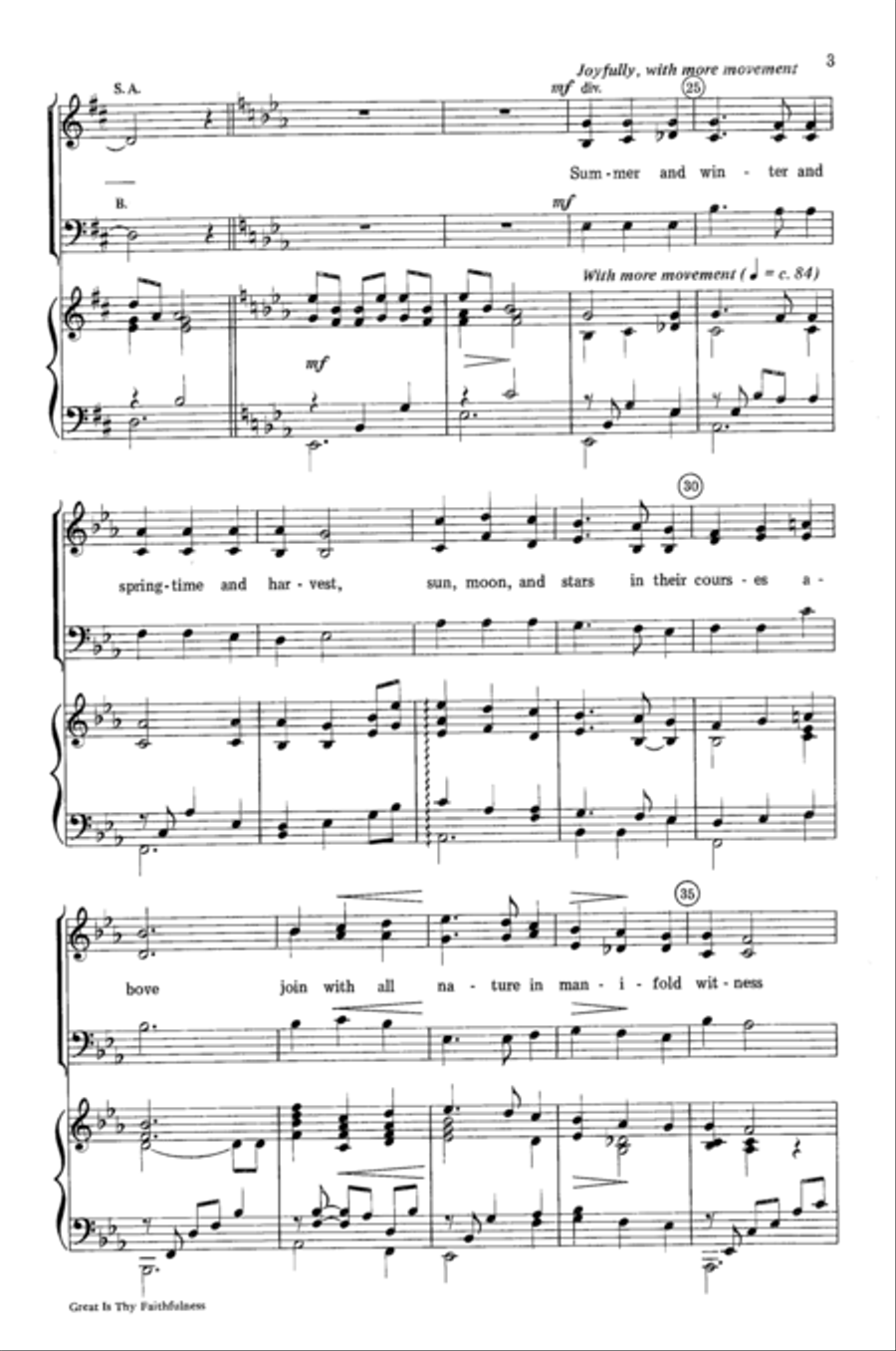 Great Is Thy Faithfulness Great Is Thy Faithfulness 3-Part scores gallery preview page 3