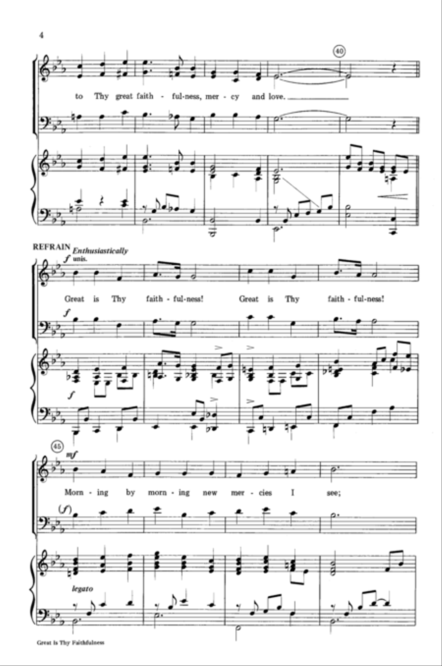 Great Is Thy Faithfulness Great Is Thy Faithfulness 3-Part scores gallery preview page 4