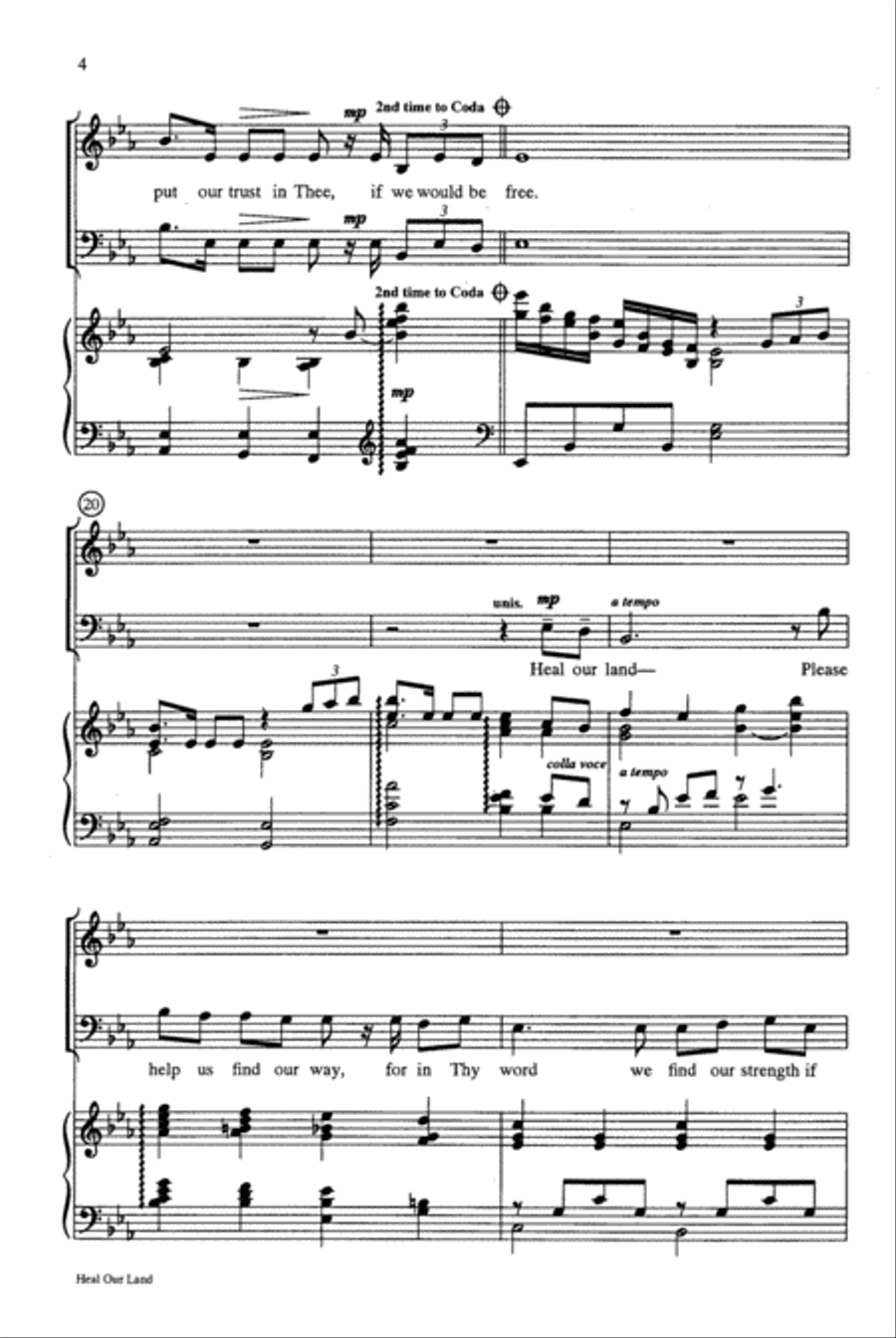 Heal Our Land Heal Our Land 4-Part scores gallery preview page 4