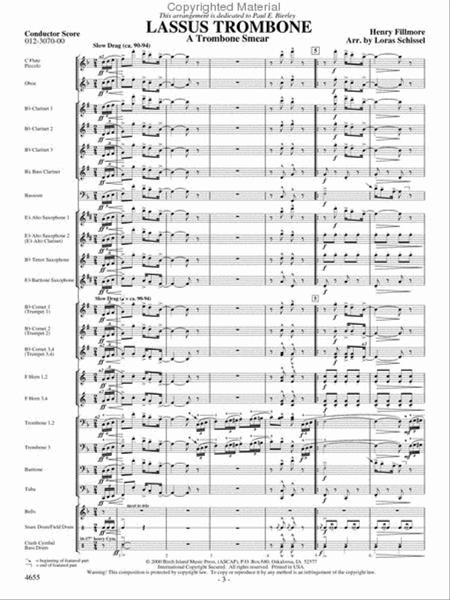 Lassus Trombone Lassus Trombone Concert Band scores gallery preview page 2