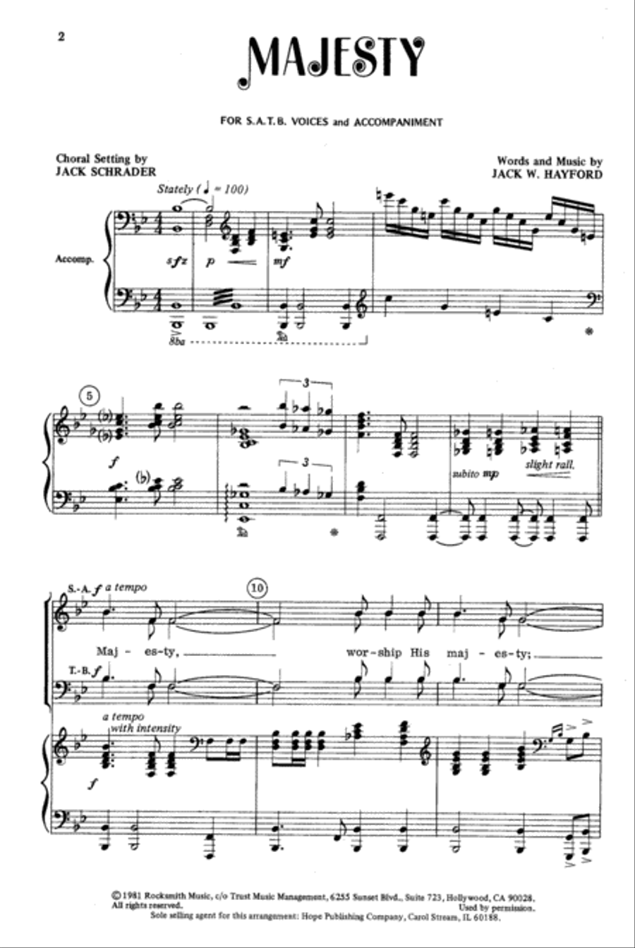 Majesty Majesty 4-Part scores gallery preview page 2