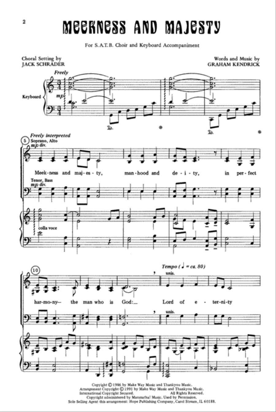 Meekness and Majesty Meekness and Majesty 4-Part scores gallery preview page 2