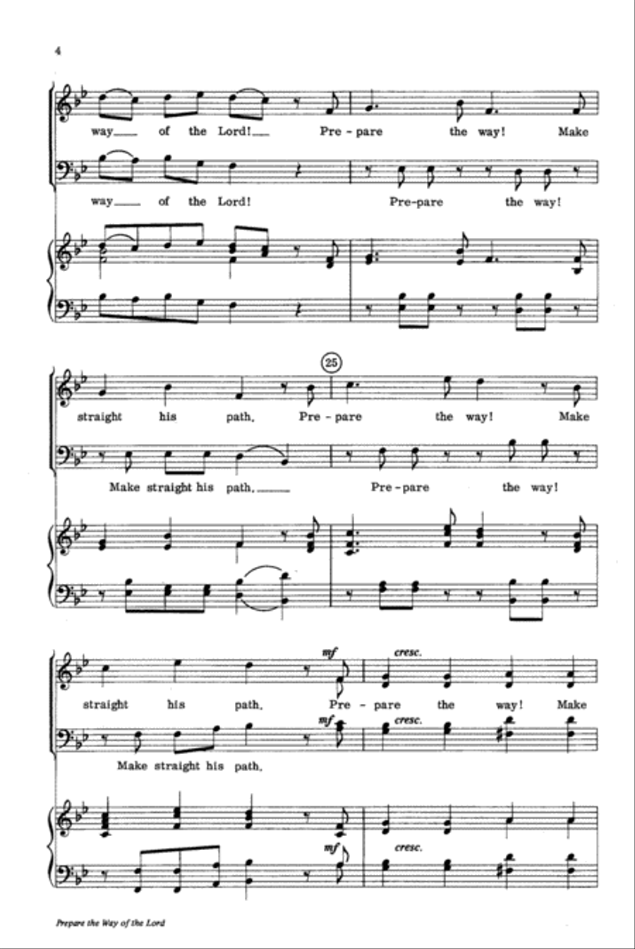 Prepare the Way of the Lord 4-Part scores gallery preview page 4