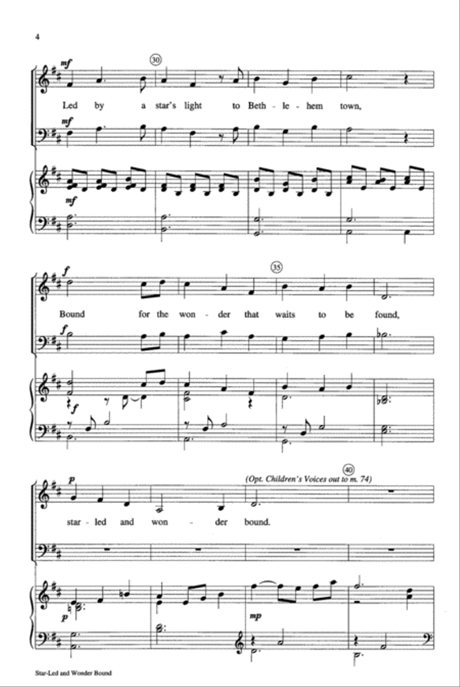 Star-Led and Wonder Bound 4-Part scores gallery preview page 4
