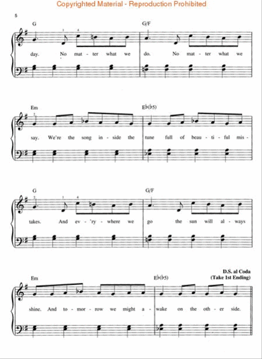 Beautiful - Easy Piano Easy Piano scores gallery preview page 2