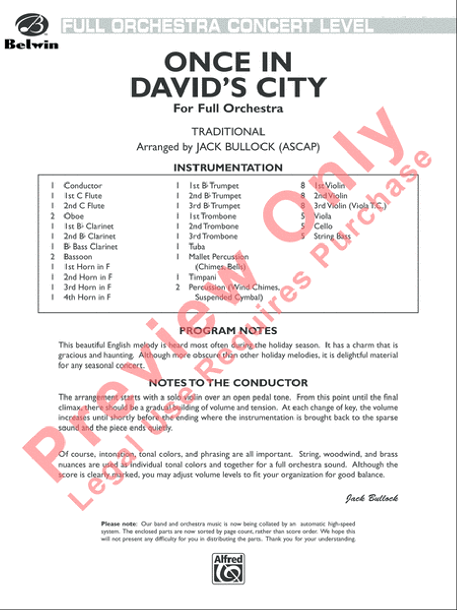 Once in David's City