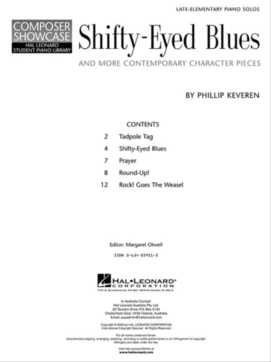 Shifty-Eyed Blues Shifty-Eyed Blues Piano Method scores gallery preview page 2
