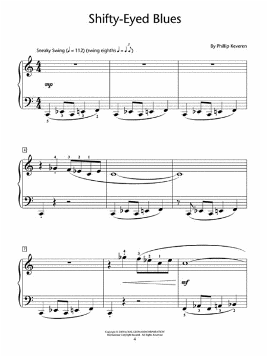 Shifty-Eyed Blues Shifty-Eyed Blues Piano Method scores gallery preview page 4