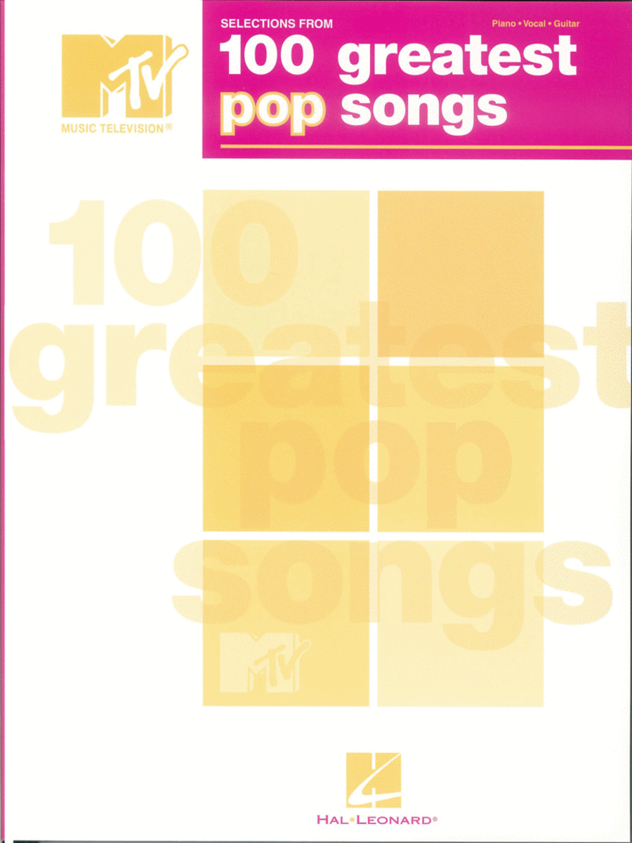 Selections from MTV's 100 Greatest Pop Songs Piano, Vocal, Guitar scores gallery preview page 1