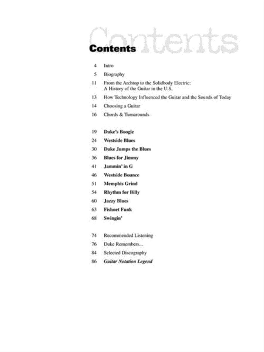 Classic Guitar Styles of Duke Robillard Electric Guitar scores gallery preview page 3