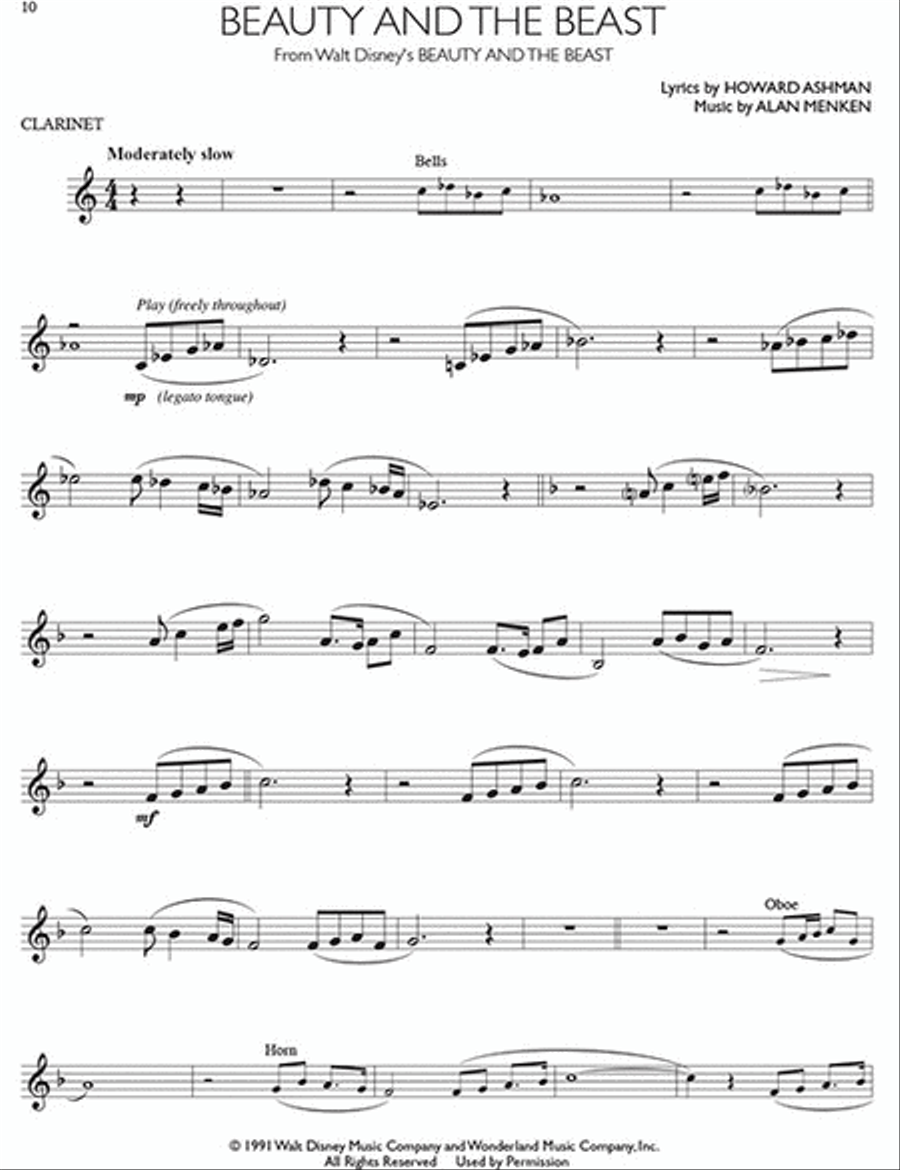Disney Movie Hits for Clarinet Clarinet scores gallery preview page 5