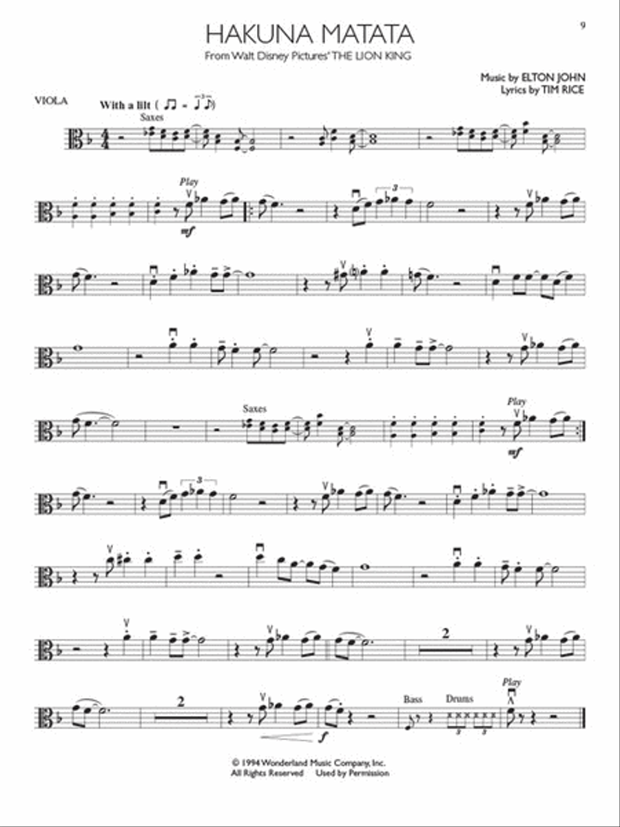 Disney Movie Hits for Viola Viola scores gallery preview page 4