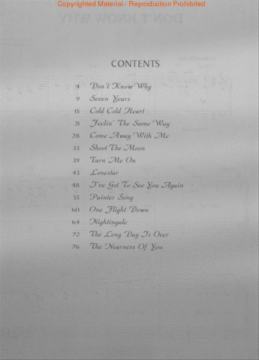Come Away With Me - Easy Piano Easy Piano scores gallery preview page 2