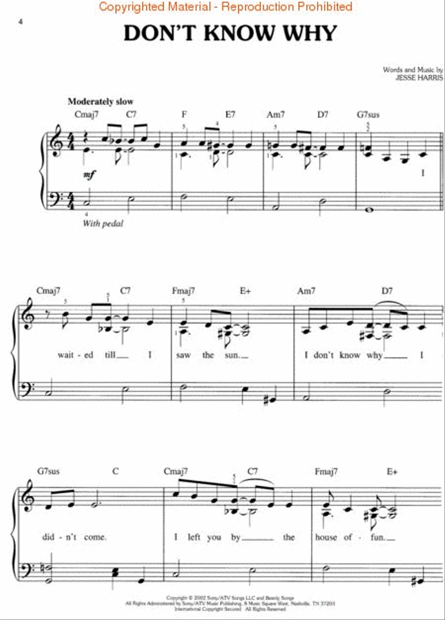 Come Away With Me - Easy Piano Easy Piano scores gallery preview page 3