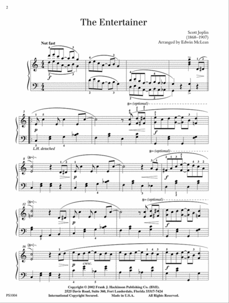 The Entertainer The Entertainer Piano Solo scores gallery preview page 2