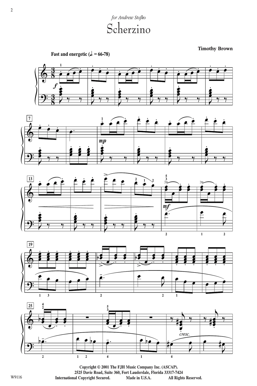 Scherzino Scherzino Piano Solo scores gallery preview page 2