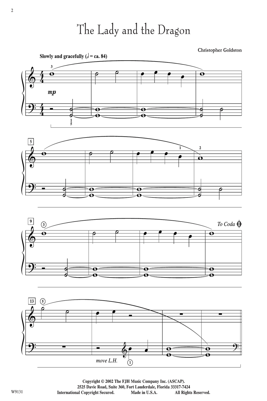 The Lady and the Dragon Easy Piano scores gallery preview page 2