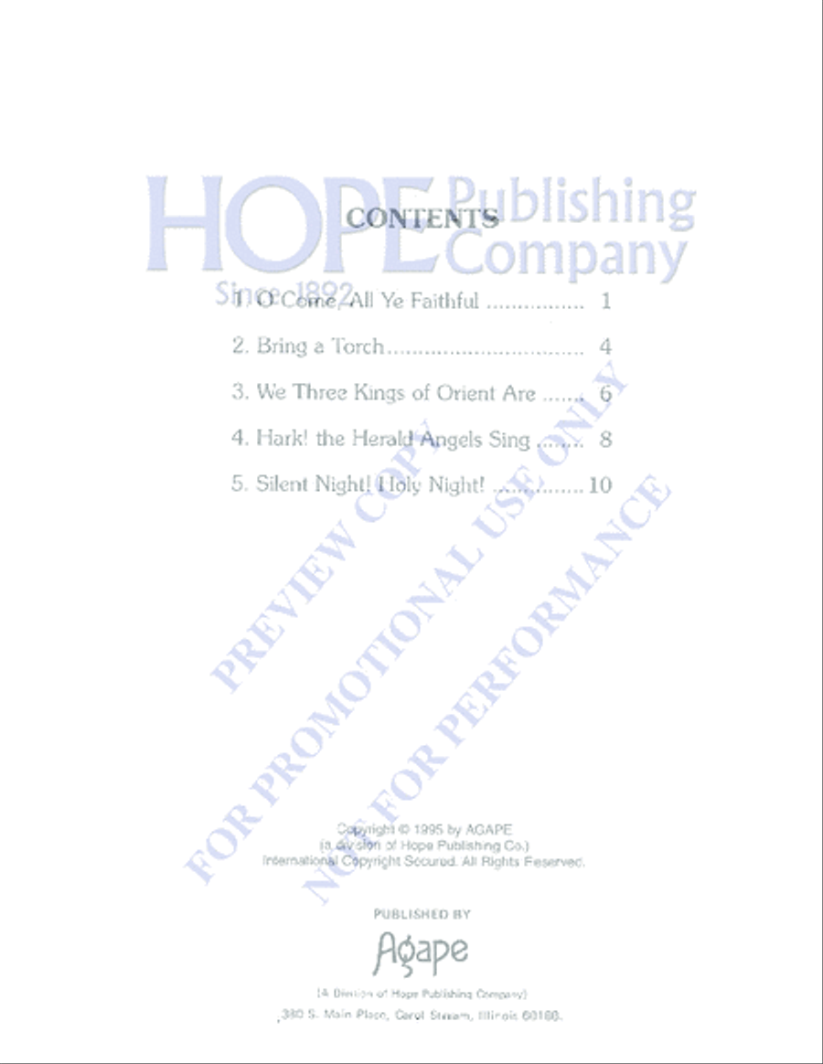 Five Christmas Carols for Two Octaves 2-Octaves scores gallery preview page 2
