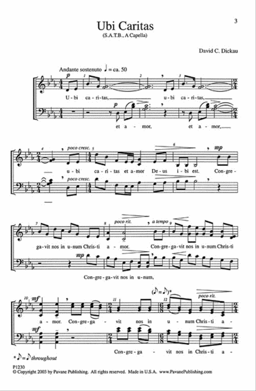 Ubi Caritas Ubi Caritas 4-Part scores gallery preview page 2