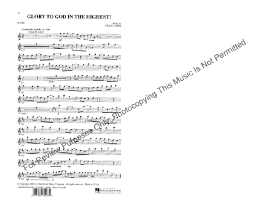 Glory to God in the Highest 4-Part scores gallery preview page 7