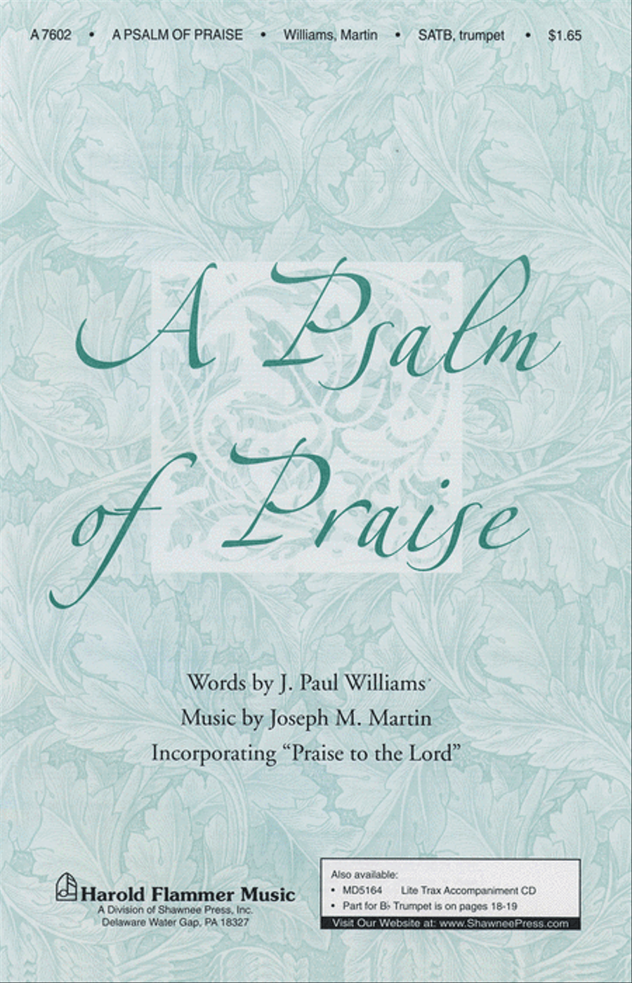 A Psalm of Praise A Psalm of Praise 4-Part scores gallery preview page 1