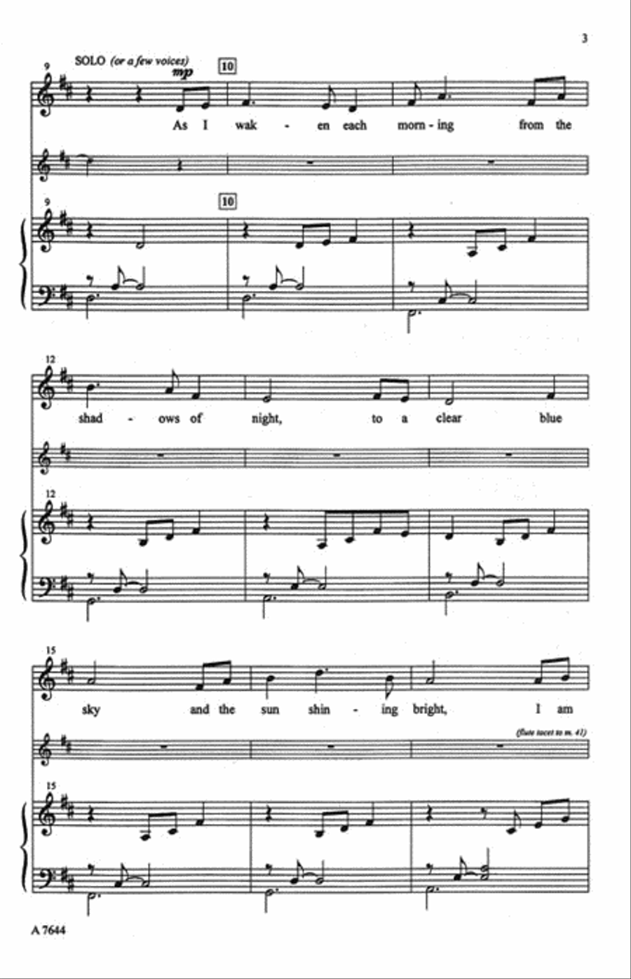 Every Day Is a Gift from the Lord 4-Part scores gallery preview page 3