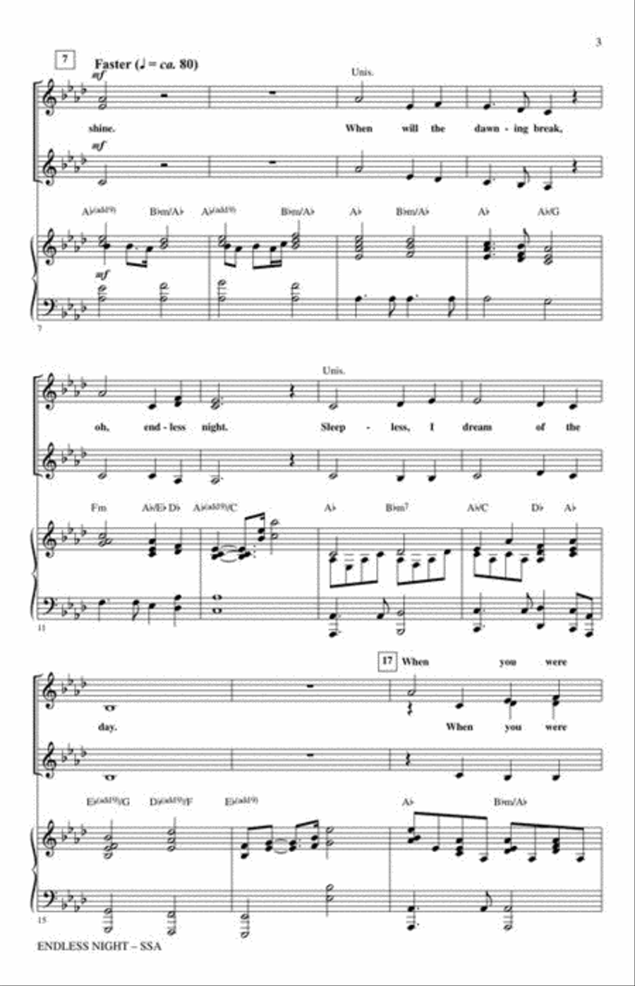 Endless Night (from The Lion King: Broadway) SSA scores gallery preview page 4
