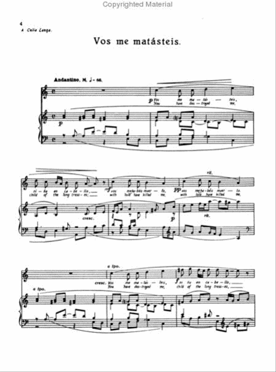 Cuatro Madrigales Amatorios High Voice scores gallery preview page 3