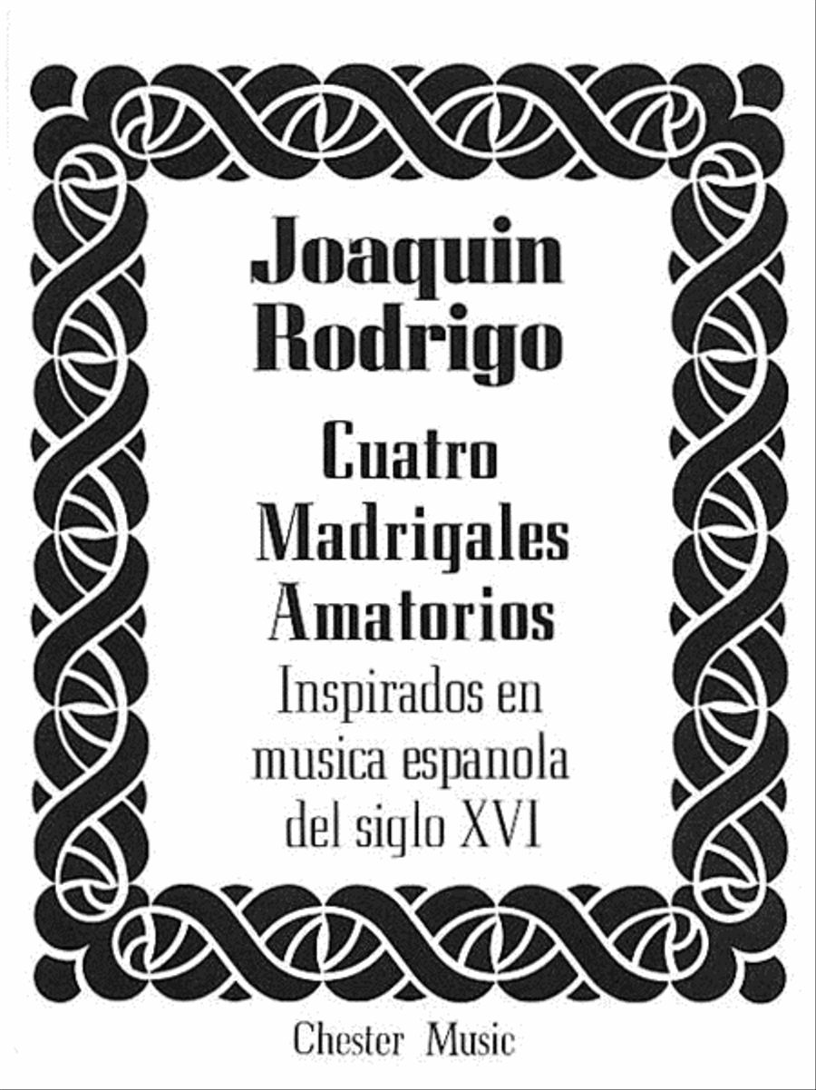 Cuatro Madrigales Amatorios Medium Voice scores gallery preview page 1