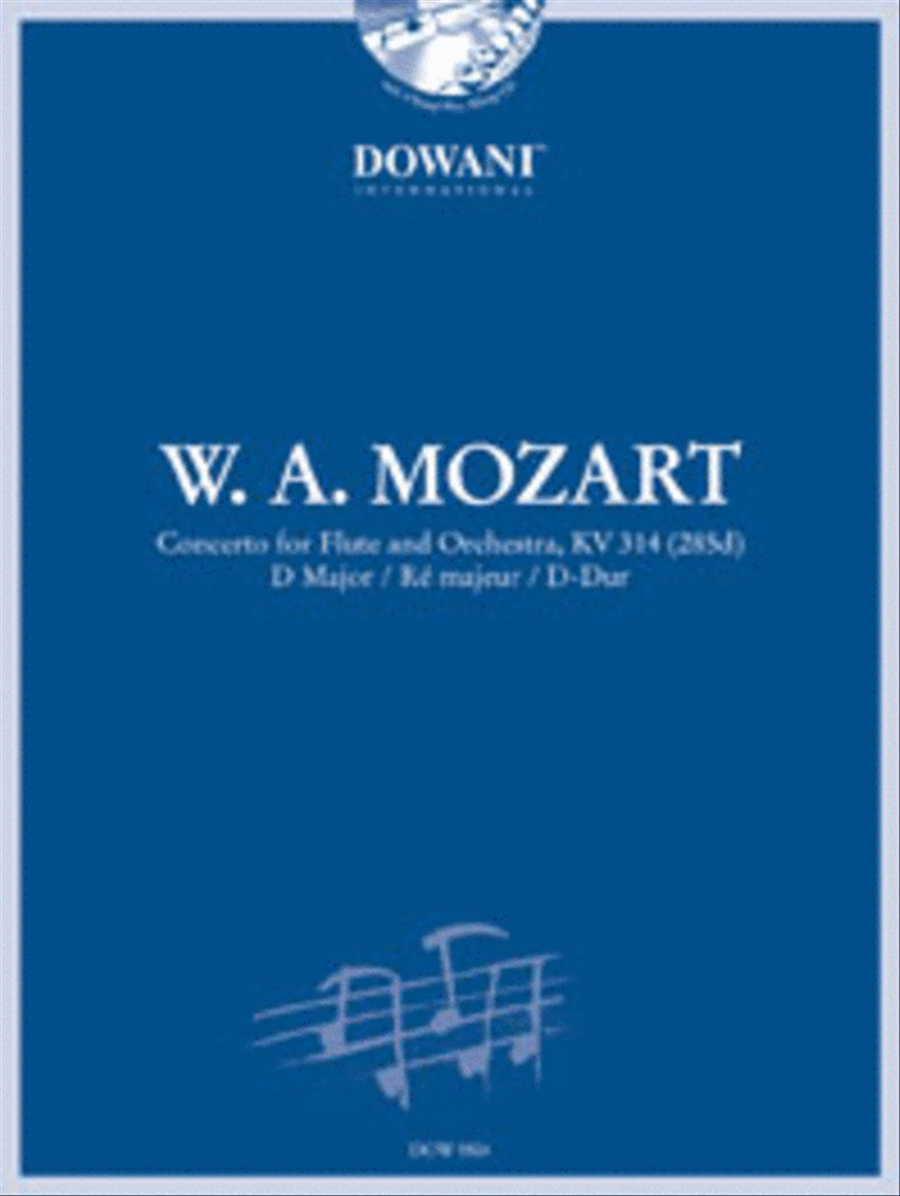 Mozart: Concerto for Flute and Orchestra in D Major, KV 314 (285D) Flute scores gallery preview page 1