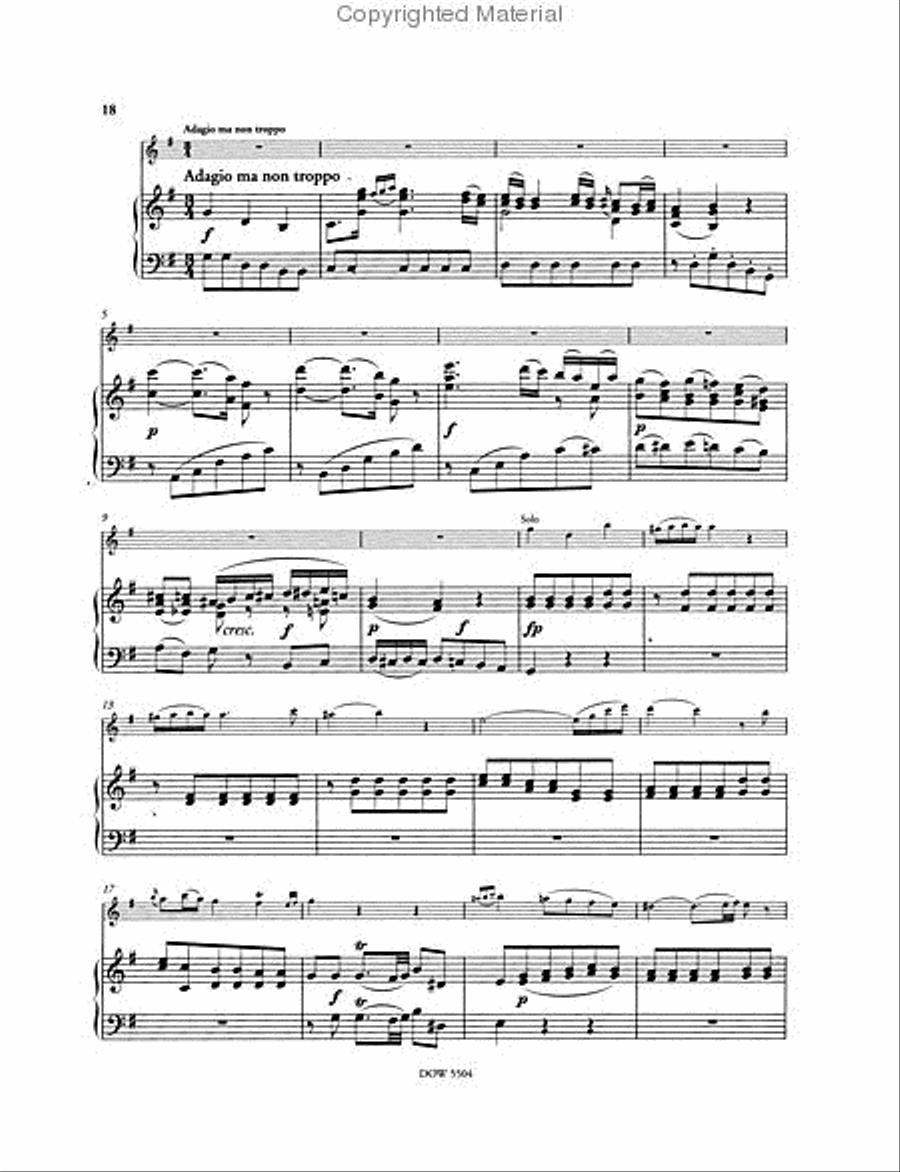 Mozart: Concerto for Flute and Orchestra in D Major, KV 314 (285D) Flute scores gallery preview page 3
