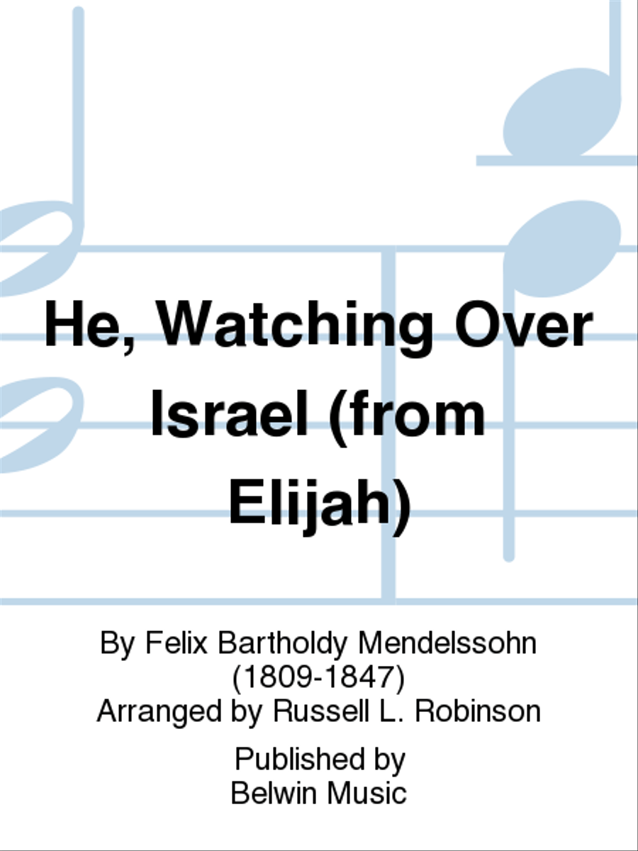 He, Watching Over Israel 3-Part scores gallery preview page 1