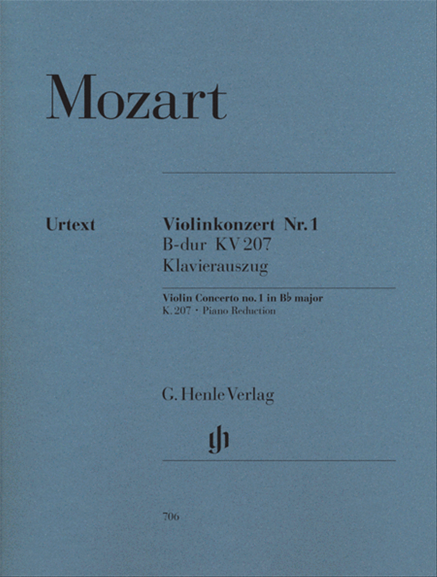 Concerto No. 1 in B Flat Major K207 Violin Solo scores gallery preview page 1