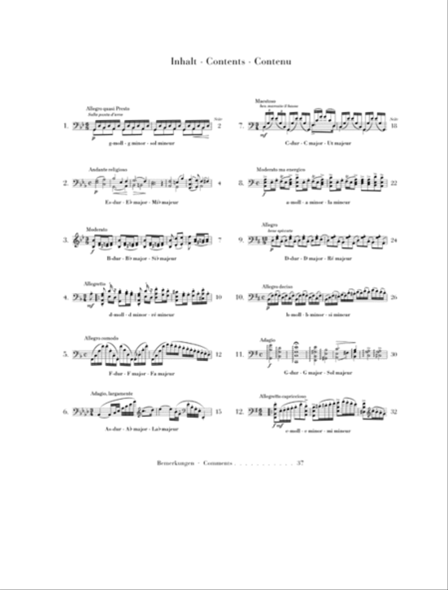 12 Capricci Op. 25 12 Capricci Op. 25 Cello Solo scores gallery preview page 2