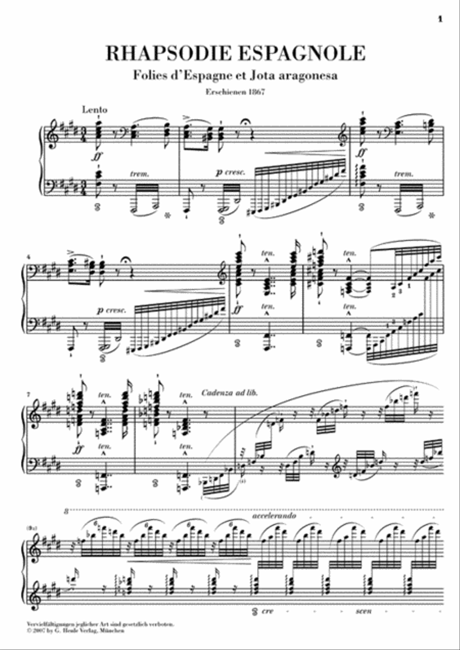 Rhapsodie Espagnole Piano Solo scores gallery preview page 2