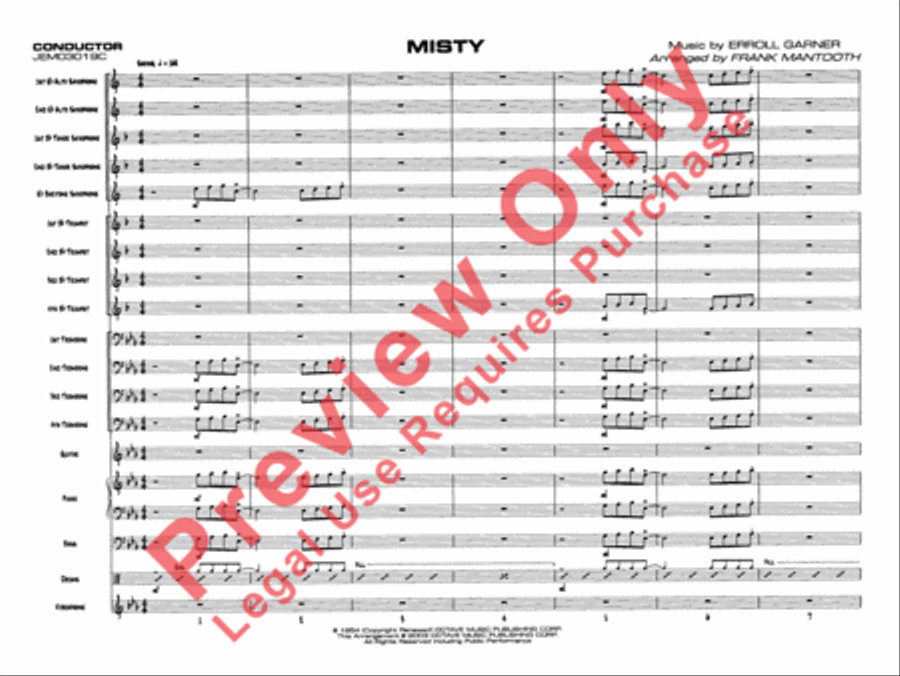 Misty Misty Jazz Ensemble scores gallery preview page 4
