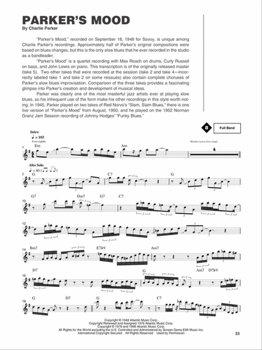 The Best of Charlie Parker - Saxophone Saxophone scores gallery preview page 5