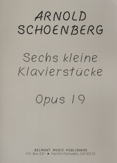 Six Little Piano Pieces, Op. 19