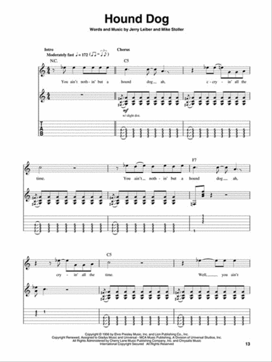 Early Rock Guitar Tablature scores gallery preview page 4