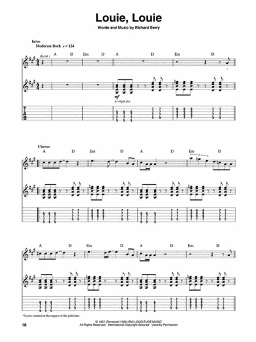 Early Rock Guitar Tablature scores gallery preview page 7