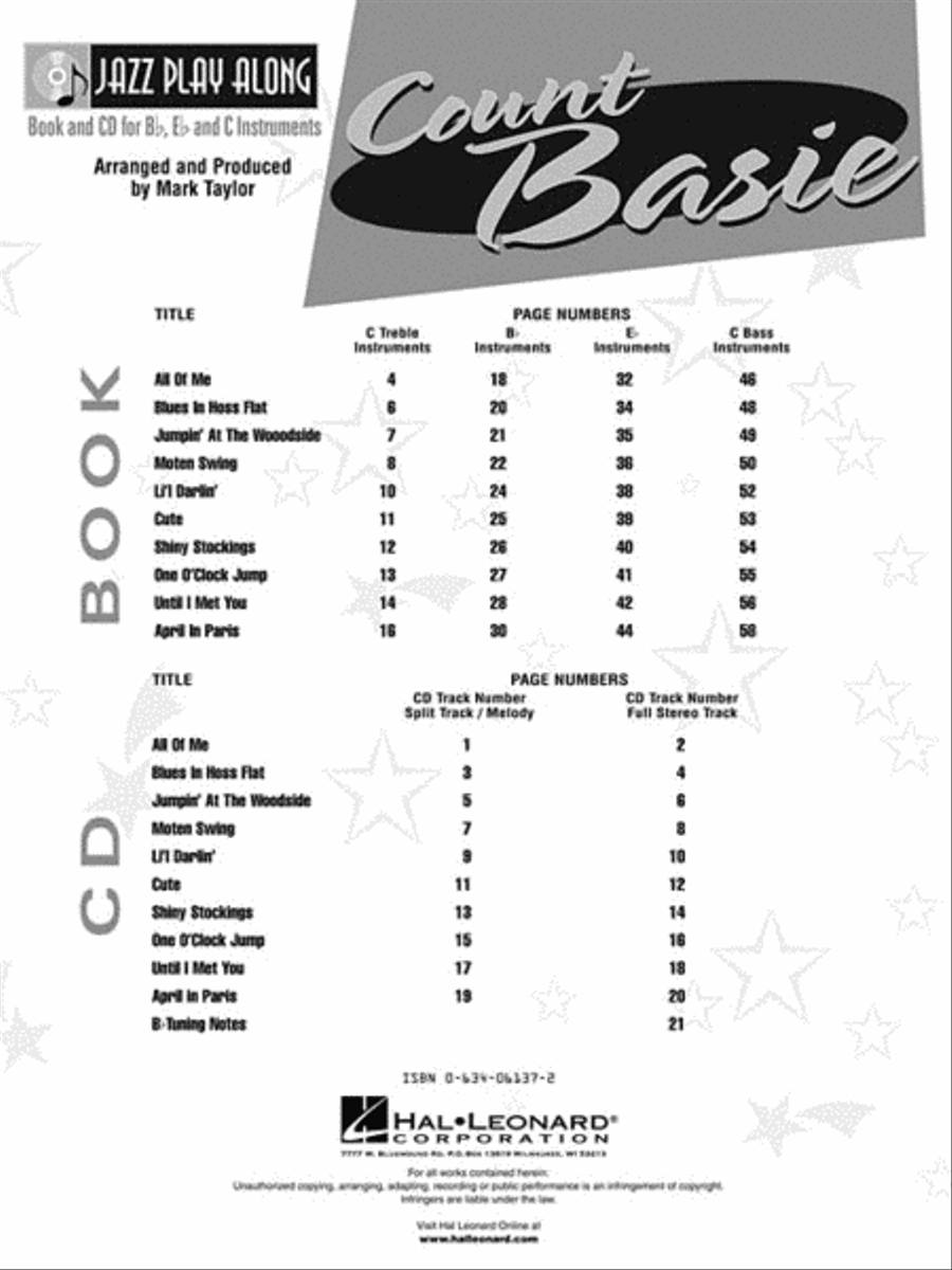 Count Basie C Instrument scores gallery preview page 3